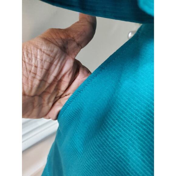 Tulle Womens Blue 100% Cotton Single Breasted Six Button Blazer Coat Size XS - Picture 5 of 16